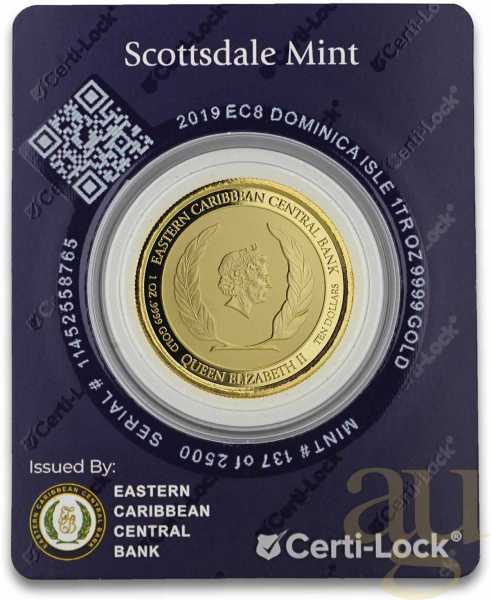 1 Unze Goldmünze EC8 Dominica - The Nature Isle 2019