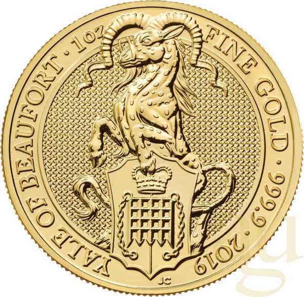 1 Unze Goldmünze Queens Beasts Yale 2019