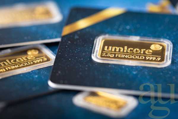 2,5 Gramm Goldbarren Umicore Geschenkkarte