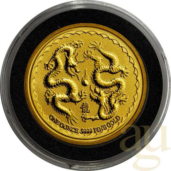 1 Unze Goldmünze Niue Double Dragon 2018