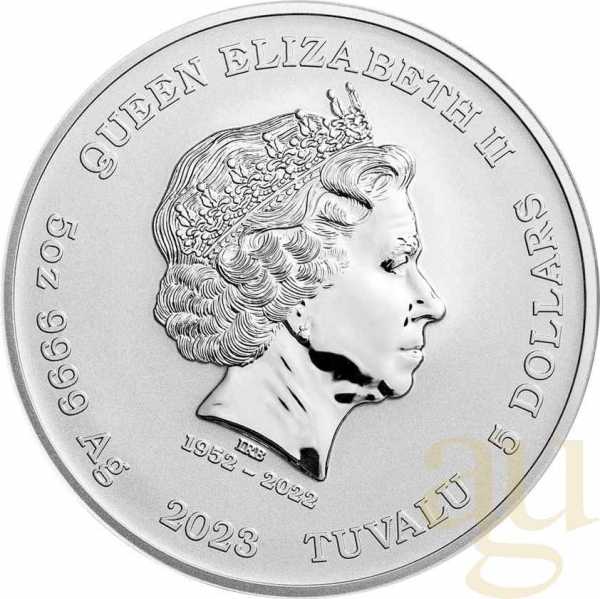 5 Unzen Silbermünze Tuvalu - Black Flag - The Fancy 2023