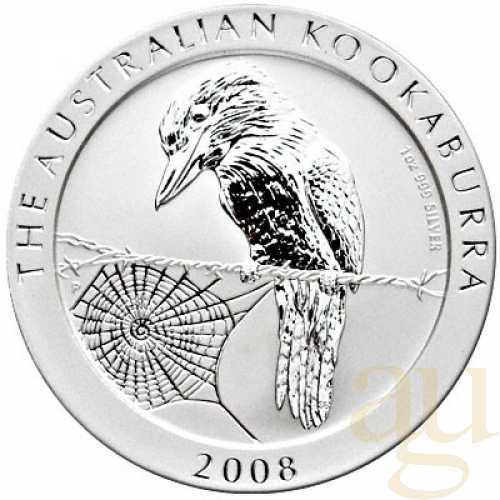1 Unze Silbermünze Australien Kookaburra 2008