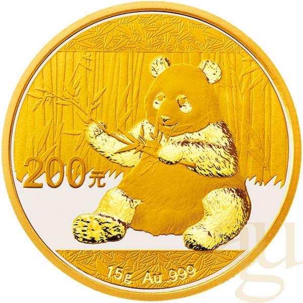 15 Gramm Goldmünze China Panda - verschiedene Prägejahre