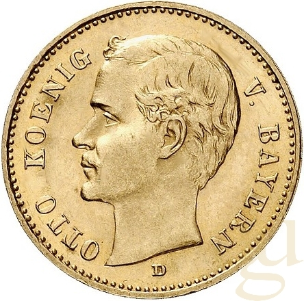 10 Mark Goldmünze Otto König von Bayern