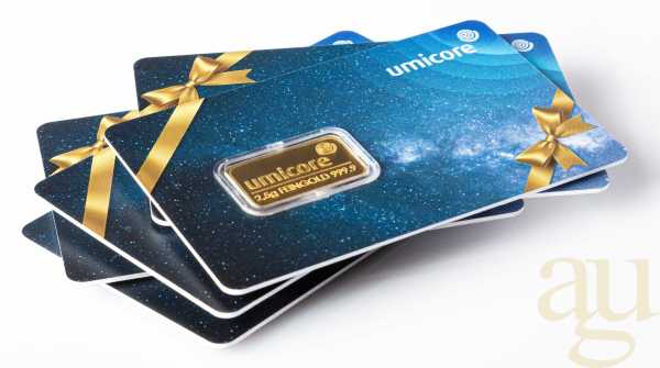2,5 Gramm Goldbarren Umicore Geschenkkarte