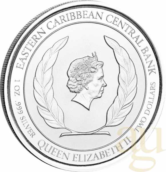 1 Unze Silbermünze EC8 Antigua & Barbuda - Coat of Arms 2022