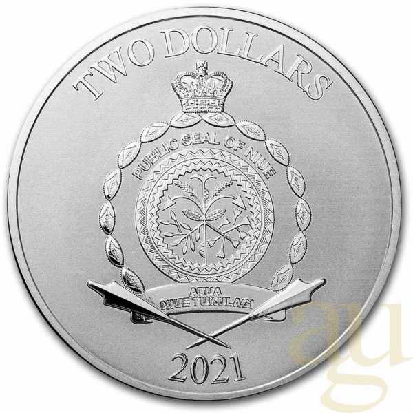 1 Unze Silbermünze Niue Star Wars - Grogu "Baby Yoda" 2021