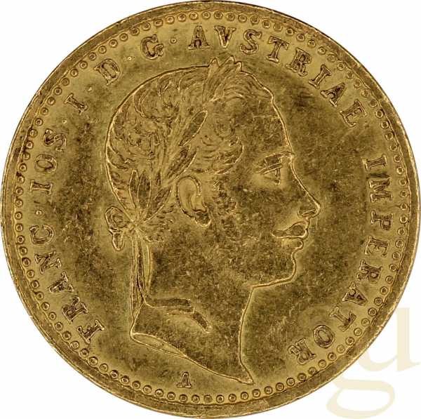 1 Dukat Goldmünze Österreich 1861