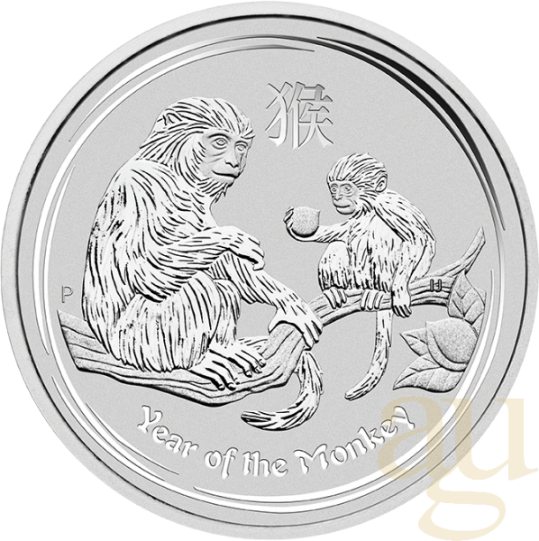 10 Unzen Silbermünze Australien Lunar II Affe 2016