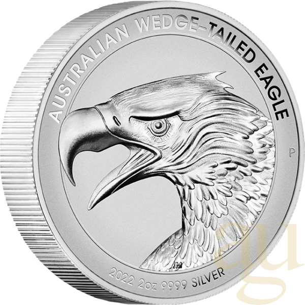 2 Unzen Silbermünze Australien Wedge Tailed Eagle 2022 - Piedfort Reverse Proof High Relief