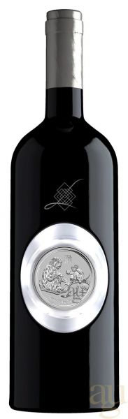 Le Laurion® Bordeaux Weinflasche inkl. Silbermünze und Beleuchtung - Weltneuheit-