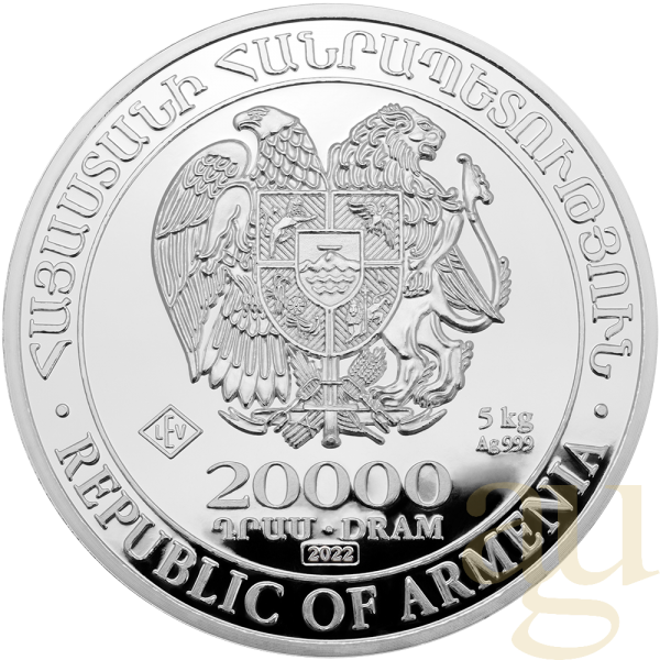5 Kilogramm Silbermünze Armenien Arche Noah 2022
