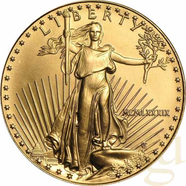 1 Unze Goldmünze American Eagle 1989