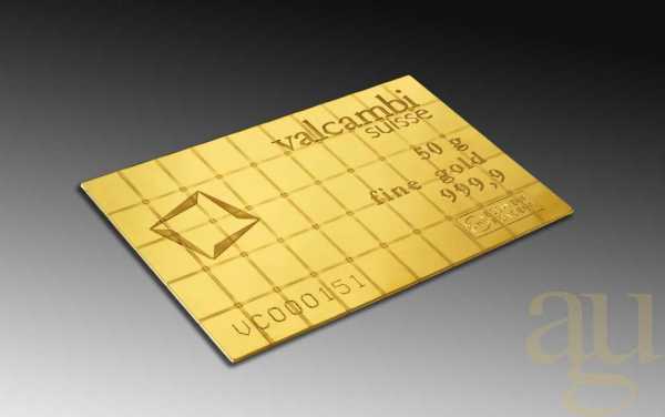 50 x 1g Gold Combibarren / Goldtafel / Tafelbarren Valcambi