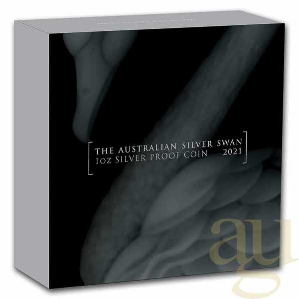 1 Unze Silbermünze Australien Schwan 2021 - polierte Platte