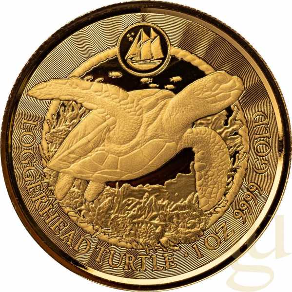 1 Unze Goldmünze Cayman Islands Schildkröte 2023