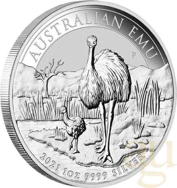 1 Unze Silbermünze Australien Emu 2021