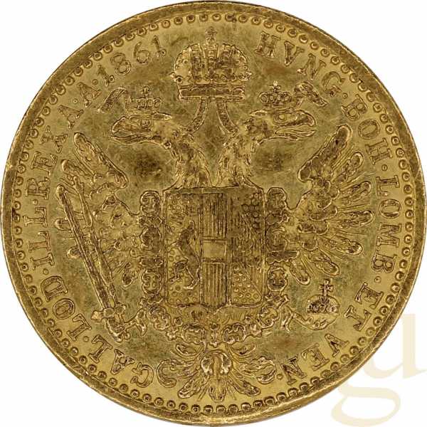1 Dukat Goldmünze Österreich 1861