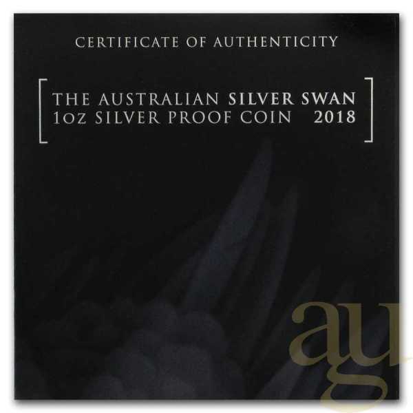 1 Unze Silbermünze Australien Schwan 2018 - polierte Platte