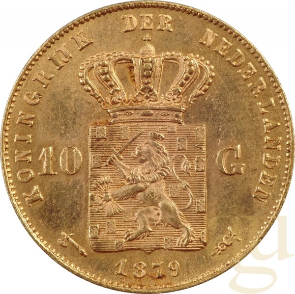 10 Gulden Goldmünze Willem III