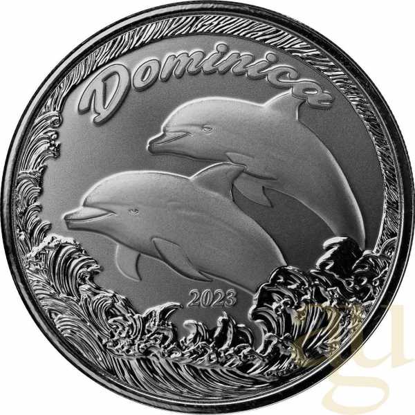 1 Unze Silbermünze EC8 Dominica - Delfin 2023