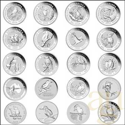 20 Jahre Kookaburra Jubiläums Silber-Set