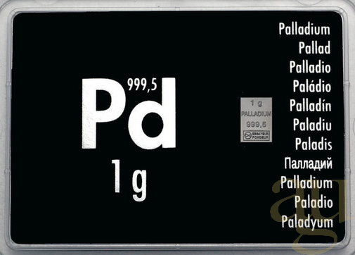 1 Gramm Palladiumbarren