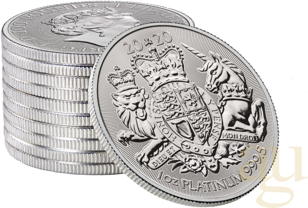 1 Unze Platinmünze Royal Arms 2020