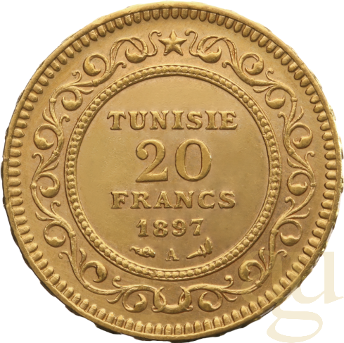 20 Francs Goldmünze Tunesien