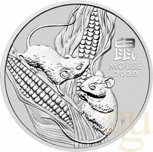 1 Unze Silbermünze Australien Lunar III Maus 2020