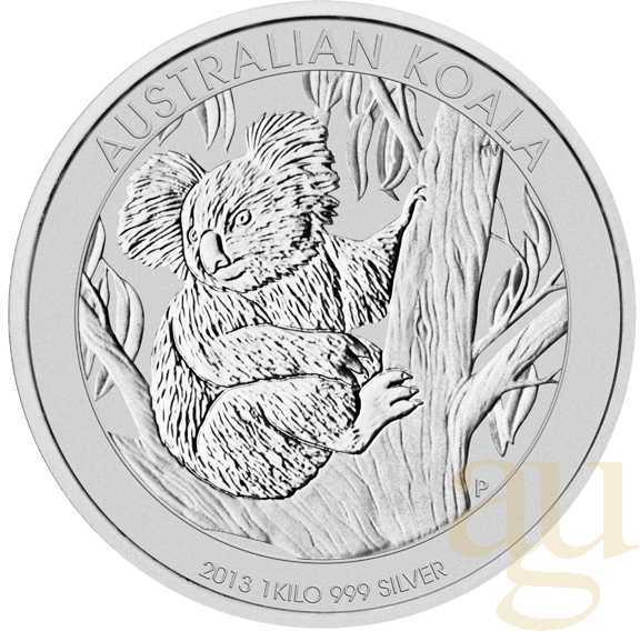 1 Kilogramm Silbermünze Australien Koala 2013