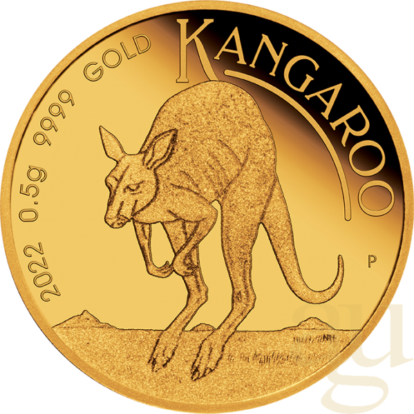 0,5 Gramm Goldmünze Australien Mini Känguru 2022