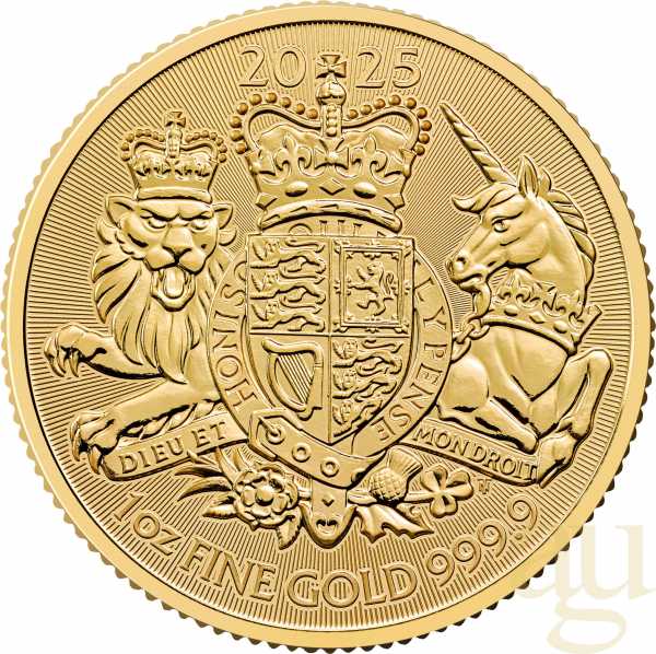 1 Unze Goldmünze Großbritannien Royal Arms 2025