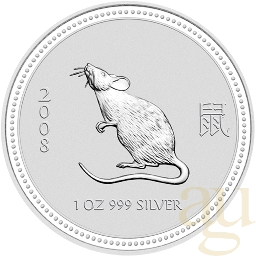 1 Kilogramm Silbermünze Australien Lunar I Maus 2008
