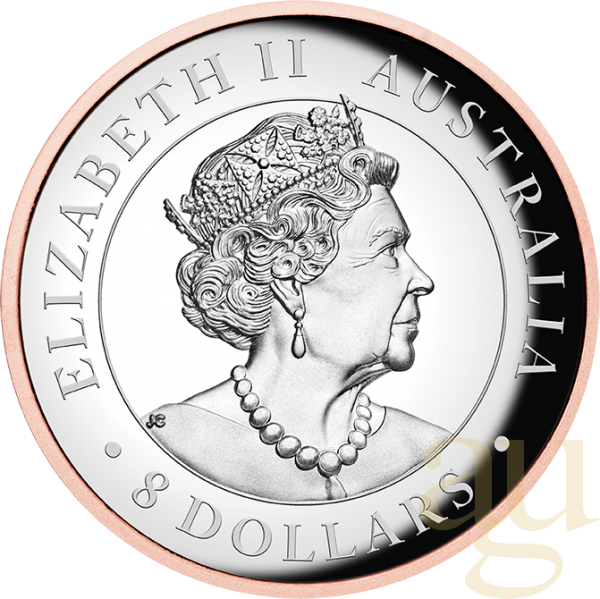 5 Unzen Silbermünze Australien Koala 2022 - High Relief - polierte Platte - rosè vergoldet