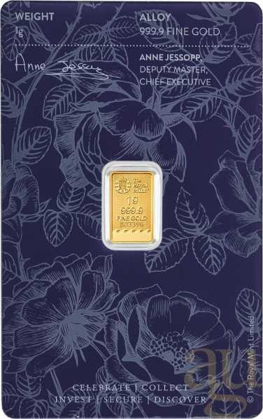 1 Gramm Goldbarren The Royal Mint - Best Wishes