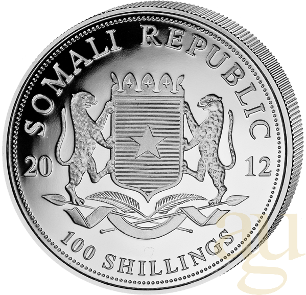 1 Unze Silbermünze Somalia Elefant 2012 Privy Mark Drache