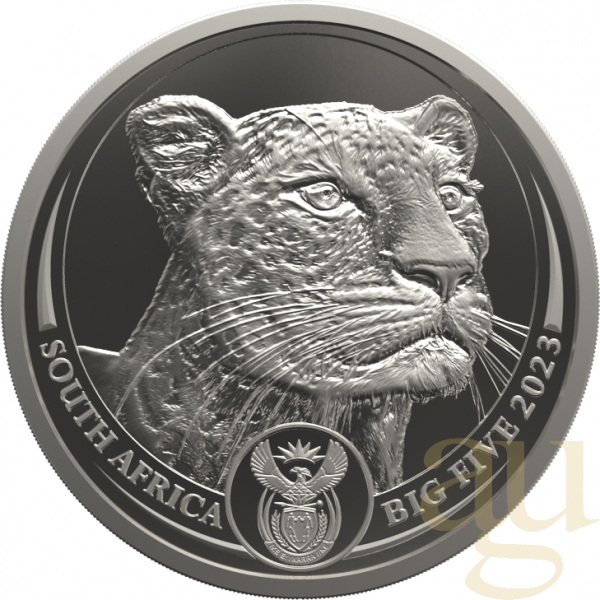 1 Unze Platinmünze Südafrika Big Five Leopard 2023 proof