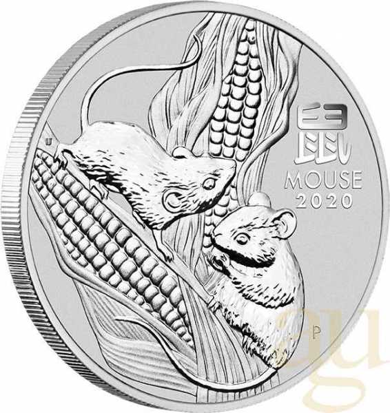 1 Unze Silbermünze Australien Lunar III Maus 2020