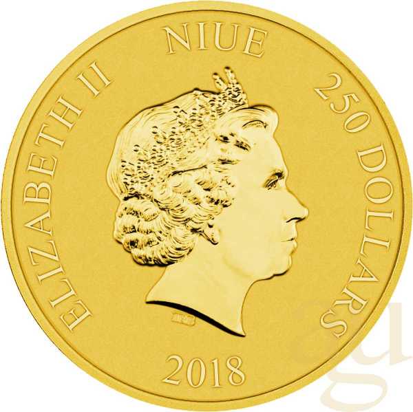 1 Unze Goldmünze Niue Dagobert Duck 2018