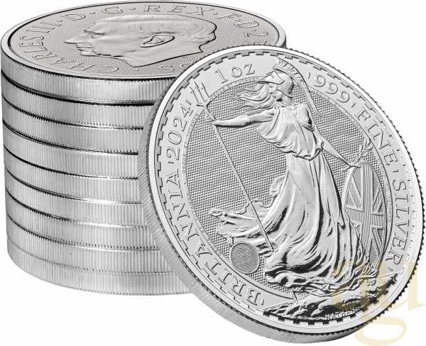1 Unze Silbermünze Britannia 2024 - regelbesteuert
