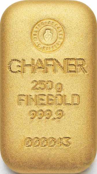 250 Gramm Goldbarren C. Hafner
