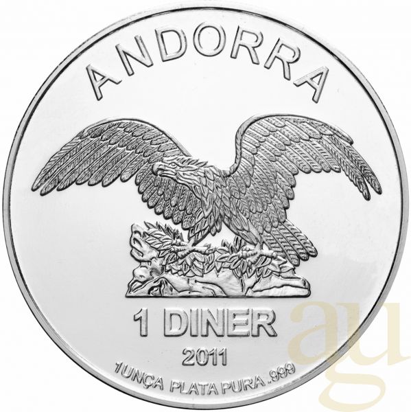 1/4 Unze Silbermünze Andorra Eagle