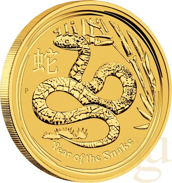 1/4 Unze Goldmünze Australien Lunar II Schlange 2013