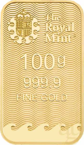 100 Gramm Goldbarren The Royal Mint - Britannia