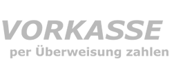 Prepayment by bank transfer
